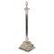 Lampe de Bureau Colonne Corinthienne Victorienne Antique en Plaqué Argent et Onyx 1