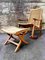 Mid-Century Modern Rocking Chair With Footstool in the Style o fHans Wegner, 1960s, Set of 2 6