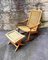Mid-Century Modern Rocking Chair With Footstool in the Style o fHans Wegner, 1960s, Set of 2 5