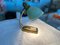 Small Mid-Century Table Lamp, Brass with Green Shrumblack, Image 16