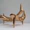 Bronze and Glass Coffee Table with Female Sculpture by Victor Roman 6