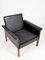 Mid-Century Black Leather Lounge Chairs Model 500 by Hans Olsen for Cs Møbler, 1960s, Set of 2 18