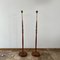 Swedish Mid-Century Brass and Teak Floor Lamps, Set of 2 1