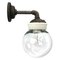 Industrial White Porcelain and Clear Glass Sconces, Image 1