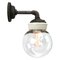 Industrial White Porcelain and Clear Glass Sconces, Image 4