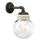 Industrial White Porcelain and Clear Glass Sconces 3