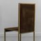 Vintage Golden Metal & Fabric Dining Chairs, 1970s, Set of 3 6