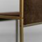 Vintage Golden Metal & Fabric Dining Chairs, 1970s, Set of 3, Image 8