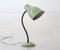 Vintage Italian Light Green Table Lamp in Lacquered Metal and Brass, 1950s 1