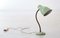 Vintage Italian Light Green Table Lamp in Lacquered Metal and Brass, 1950s 8