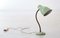Vintage Italian Light Green Table Lamp in Lacquered Metal and Brass, 1950s, Image 8