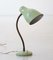 Vintage Italian Light Green Table Lamp in Lacquered Metal and Brass, 1950s 3