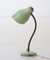 Vintage Italian Light Green Table Lamp in Lacquered Metal and Brass, 1950s 6