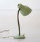 Vintage Italian Light Green Table Lamp in Lacquered Metal and Brass, 1950s 5