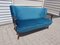 Vintage Cocktail Sofa in Blue Velvet, 1960s, Image 8