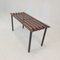 Mid-Century Bench in Teak with Brass Feet, Italy, 1950s, Image 6