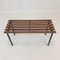 Mid-Century Bench in Teak with Brass Feet, Italy, 1950s, Image 8