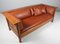 Arts & Crafts Mission Eiche 3-Sitzer Sofa aus Braunem Leder von Gustav Stickley 3