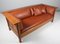 Arts & Crafts Mission Oak Three Seat Sofa in Brown Leather by Gustav Stickley 3