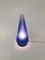 Vintage Blue Glass Cone Table Lamp, 1970s, Image 7