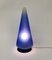 Vintage Blue Glass Cone Table Lamp, 1970s, Image 4