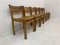 Pine Wood Dining Chairs, 1970s, Set of 6 5