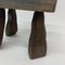 Brutalist Solid Wood Side Tables, 1970s, Set of 2 6