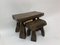 Brutalist Solid Wood Side Tables, 1970s, Set of 2, Image 20