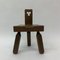Brutalist Solid Wood Childrens Chair, 1970s 1