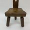 Brutalist Solid Wood Childrens Chair, 1970s 6