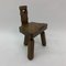 Brutalist Solid Wood Childrens Chair, 1970s 9