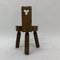 Brutalist Solid Wood Childrens Chair, 1970s 11