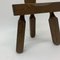 Brutalist Solid Wood Childrens Chair, 1970s 4