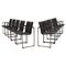 Stühle aus schwarzem Metall mit grauem Stoffgestell von Burkhard Vogtherr für Arco, 10er Set 1