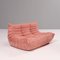 Pinkes Modulares Togo Sofa und Fußhocker von Michel Ducaroy für Ligne Roset, 5er Set 9