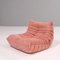 Pink Modular Togo Sofa and Footstool by Michel Ducaroy for Ligne Roset, Set of 5, Image 6