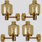 Brass and Glass Wall Lights by Hans Agne Jakobsson, 1960s 2