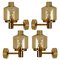 Brass and Glass Wall Lights by Hans Agne Jakobsson, 1960s 1
