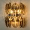 Chrome Wall Light Fixture with Clear & Smoked Glass by J.T. Kalmar 10