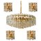Palazzo Wall Lights in Brass & Glass by J.T. Kalmar, Set of 5, Image 1