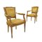Italian Neoclassical Wooden Armchairs, Set of 2, Image 1