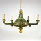 Lacquered and Painted Wooden Chandelier 3