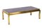 Coffee Table in Golden Brass and Oxidized Mirror, 1970s, Image 1