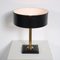 French Brass with Leather Table Lamp, 1960s 2