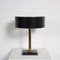 French Brass with Leather Table Lamp, 1960s, Image 1