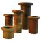 Mid-Century Studio Vases in Ceramic Earth Tones, Set of 5 1