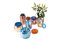 High Rose Blue Vase and Box Container by Pulpo, Image 6