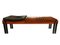 Vintage Teak Bench in Lacquered Metal, Italy, 1960s 3