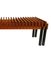 Vintage Teak Bench in Lacquered Metal, Italy, 1960s, Image 5