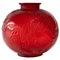 Fish Vase in Red Glass by Lalique 1